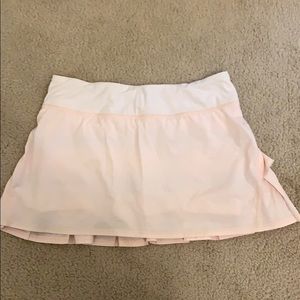 lululemon tennis skirt/baby pink/regular/6/shimmer